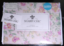 NEW Shabby Chic 6 Pc Pink Queen Sheet Set Flower Flowers Rose Roses picture