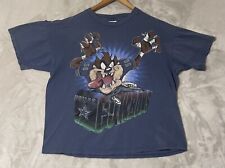 Vintage 1995 Dallas Cowboys Looney Tunes T-Shirt L Taz Distressed Short Sleeve picture