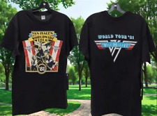 Van Halen Vintage Tour T-Shirt 1981 World 1984 Concert Band Tee 90s Rock picture