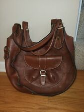 ANONIMO FIORENTINO Shoulder bag Hobo Brown Leather MADE IN ITALY Buckles Exc picture