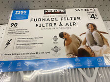 Kirkland 3M High Performance Air Furnace Filter 4 Pack 16X25X1 picture