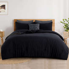Fluffy Duvet Insert Queen - Lightweight Cooling Bedding Comforter Queen Size Bla picture