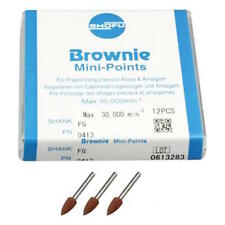 Shofu Dental Abrasives 12pcs. BROWNIE Mini-Points Shank FG #0413 JAPAN picture