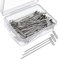 100 Pack Wig T-Pins 2 Inch Stainless Steel Wig Pins for Wigs Foam Head, T Pins f picture