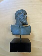 Vintage Bombay Co. Cast Head Bust Of Zeus Poseidon Miniature Sculpture EUC picture