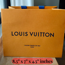 LOUIS VUITTON 8.5” x 7” X 4.5” Authentic Paper Shopping Tote Bag Small Orange picture