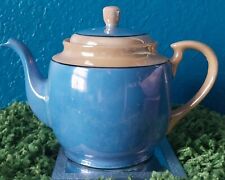 Vintage Blue & Peach Lusterware, Hand painted, Teapot, Japan picture