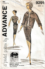 Vintage Advance Pattern 9291; Edith Head Designed Suit, Size 14 picture