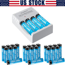 1.5V AA AAA Rechargeable Li-ion Batteries / Fast Lithium Battery Charger LOT picture