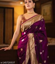 Women's Kanjivaram Soft Silk Saree With Blouse Piece picture