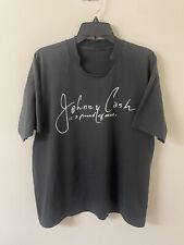 Vtg 80s Johnny Cash ‘Is A Friend Of Mine’ Country Music Tour Shirt Size Large picture