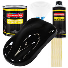 Restoration Shop Super Gloss Jet Black Acrylic Enamel Gallon Kit, Auto Paint picture