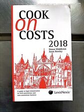 Cook On Costs, 2018, Law Book picture