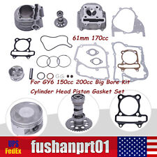 For Gy6 150cc 61mm Engine Rebuild Kit Big Bore Cylinder Kit With Cylinder Head picture