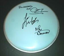 OZZY OSBOURNE~LEE KERSLAKE~MAX NORMAN~Excellent~Signed~DRUMHEAD~10 inch picture