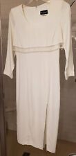 Vintage Be Smart Dress Ivory 3/4 Sleeve Midi Dress  Junior's Size 7 picture