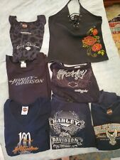 Lot of 6 Women's Harley Davidson HD Tanks/shirts Med/Large/XXL Black Flea Market picture