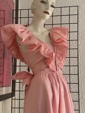 1980s Pretty In Pink Party Dress-Steppin Out-Prom-Bridal-Femme-punk-ruffles-lace picture