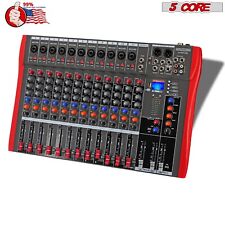 12 Channel Audio Mixer Bluetooth USB DJ Sound Mixing Console Amplifier Studio picture