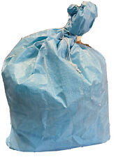 50Pc Empty Blue Sandbags with Ties Woven Polypropylene,40×56,Heavy Duty picture