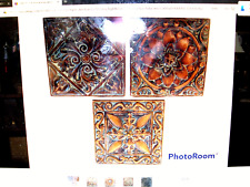 (Set of 3) Biltmore Inspirations Baroque Wall Plaque Set Hand Painted Resin  picture