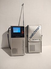 Vintage Sony Watchman FD-20A Portable Black White TV, Tested Works READ picture
