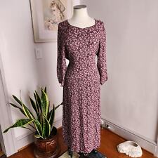 Vintage April Cornell Dress Womens Large Micro Floral Prairie Cottagecore Witchy picture