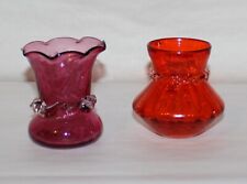 Vintage Kanawha Glass 1974 Glass Small Flower Vases Lot Of 2 picture