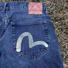 Vtg Evisu Baggy Jeans 34x32 90s Japanese Designer Seagull Painted Rare 2000s y2k picture