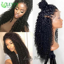 Kinky Curly HD Transparent Full Lace Human Hair Wigs For Black Women Pre Plucked picture