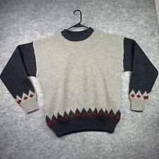 Vintage Structure Sweater 100% Wool Pullover M Mens Size XL picture