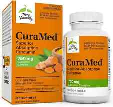 CuraMed 120 softgels 750mg - Superior Absorption Carcumin - 120 Pcs picture