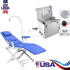 Portable Dental Delivery Unit 4 HSyringe Suction Turbine Air Compressor/ Chair picture