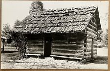 RPPC New Philadelphia Ohio Schoenbrunn Village Log Cabin Real Photo Postcard picture