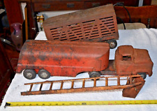 LOT- Vintage 1950's Buddy L Texaco Fuel Tanker Truck & Tonka Toy Pressed Steel picture