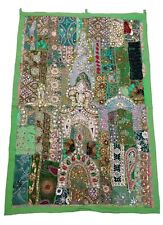 Handmade Indian Vintage Tapestry Embroidered Patchwork Beaded Wall Hanging  picture