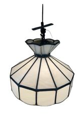 Vintage Mid-Modern Stained Glass Hanging Ceiling Tiffany Light picture
