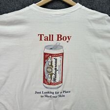 Vintage Widespread Panic Shirt Mens 2XL White 90s Band Budweiser Beer Funny picture