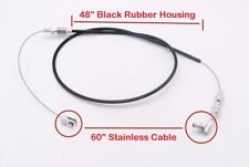 48in Universal Throttle Cable Replacement Black Rubber Car Truck 4ft long picture