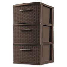 3-Drawer Weave Tower, Espresso picture