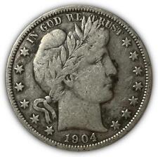 1904-O Barber Half Dollar Near Very Fine VF Coin #6981 picture