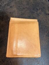 Light Tan Brown 4 Pocket Italian Leather Minimalist Wallet Handmade in Italy picture