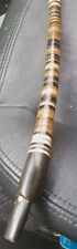 Antique C 1900 stacked horn & antler SNAKE stick Baton cane Graduated horn rings picture