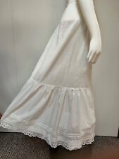 Antique Edwardian Lace  Tucks Two Tier Dress Petticoat Skirt Waist 26 #72 picture