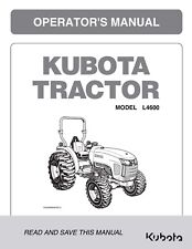 4600 TRACTOR OPERATOR INSTRUCTION MAINT MANUAL FITS KUBOTA L4600 picture