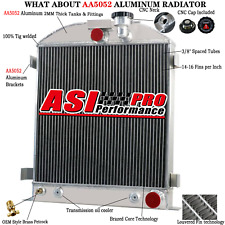 3 Rows Aluminum Radiator for 1932 ford Model Chevy Engine ASI NEW picture