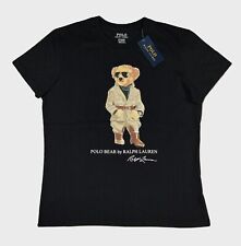 Polo Ralph Lauren Women's Polo Bear Safari T-shirt / Tshirt / Tee - Medium Black picture