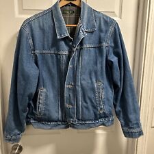 Vintage J.Crew outfitters denim coat with flannel lining XL men’s picture