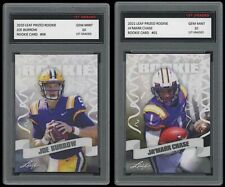 JA'MARR CHASE 2021 / 2020 JOE BURROW LEAF PRIZED 1ST GRADED 10 ROOKIE CARD RC picture