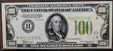 FR. 2152 H $100 1934 Federal Reserve Note St.Louis J-A Block LGS  CU Crisp picture